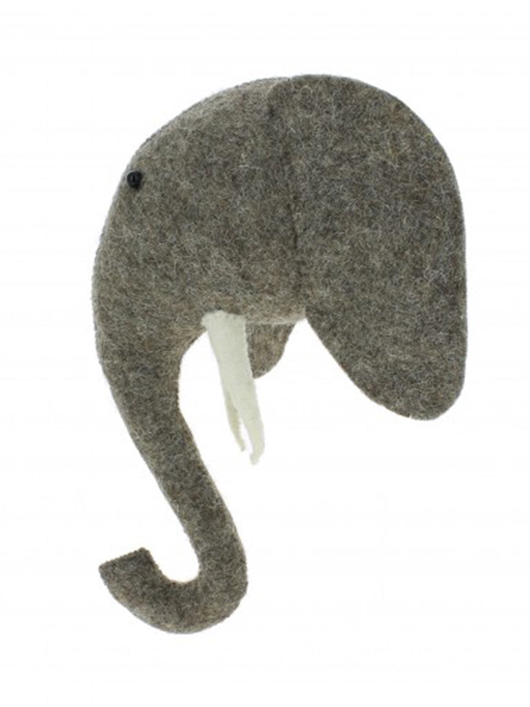 Fiona Walker Mini Elephant Head in Grey
