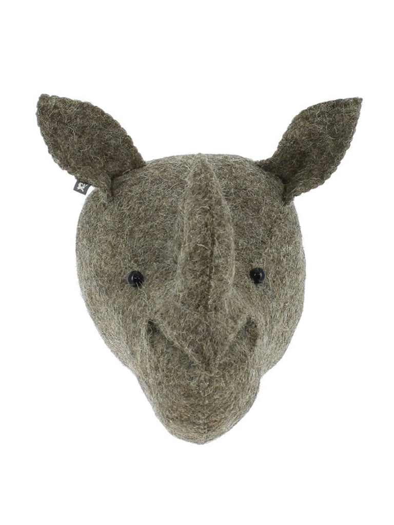 Fiona Walker Mini Rhino Head in Grey
