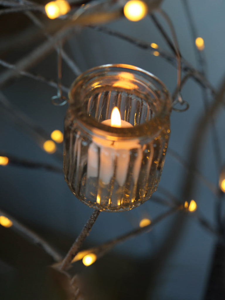 Mini Ribbed Tea Lights Fiorira un Giardino Small Ribbed Hanging Tea Light – Maze