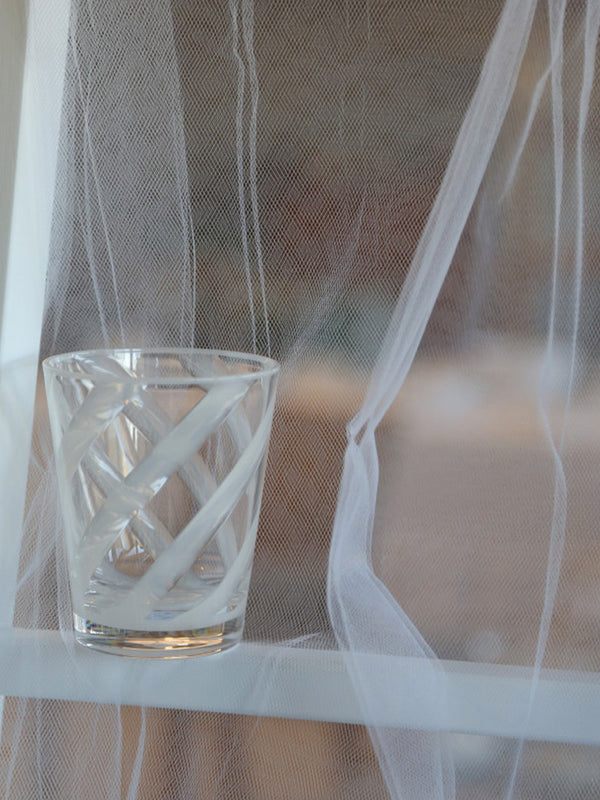 Fiorira un Giardino Methacrylate Spiral Glass in Bianco