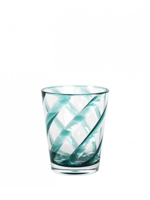 Fiorira Un Giardino Methacrylate Spiral Glass in Turquoise