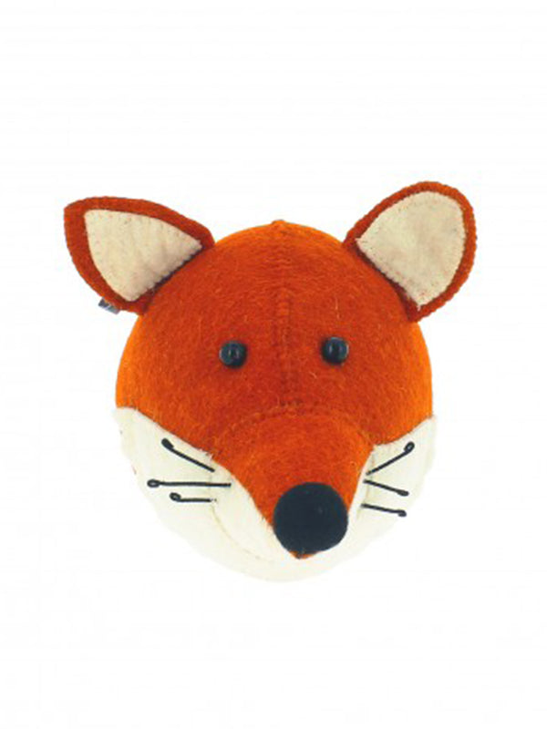 Fiona Walker Mini Fox Head in Brown