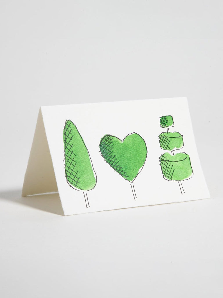 Scribble & Daub I Love Yew Card in Green