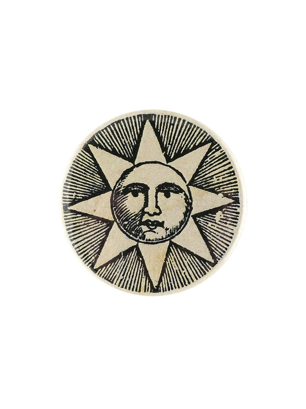 John Derian Iconic Sun Mirror in Black