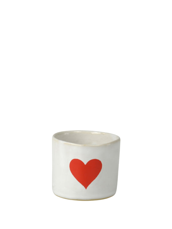 Kühn Keramik Heart Espresso Beaker in White