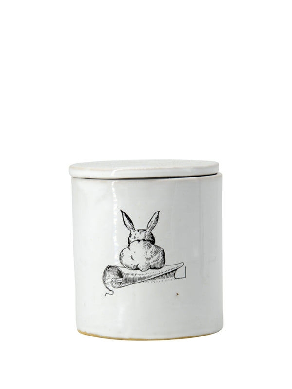 Kühn Keramik Rabbit Round Jar in White