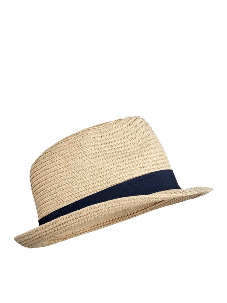 Liewood Doro Fedora Hat in Nature & Navy Mix