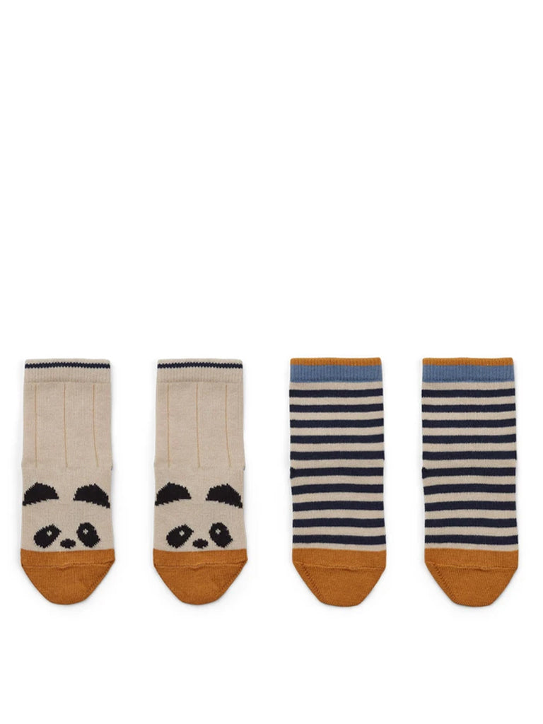 Liewood Silas Socks 2 Pack in Panda & Stripe
