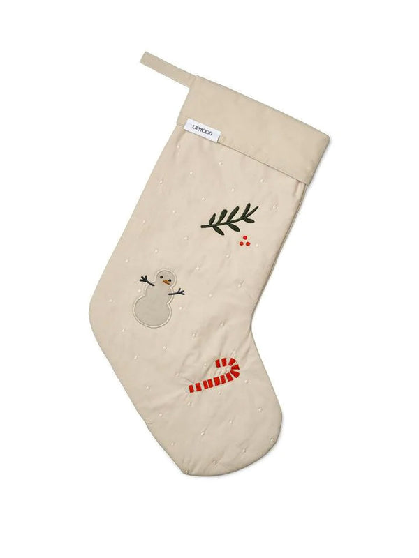 Liewood Basil Snowman Stocking in Holiday Sandy Mix