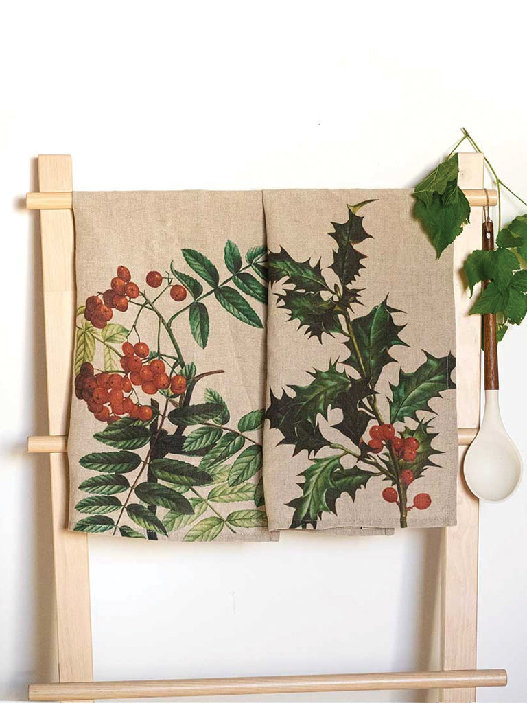 Linoroom Holly & Rowan Tea Towels in Linen