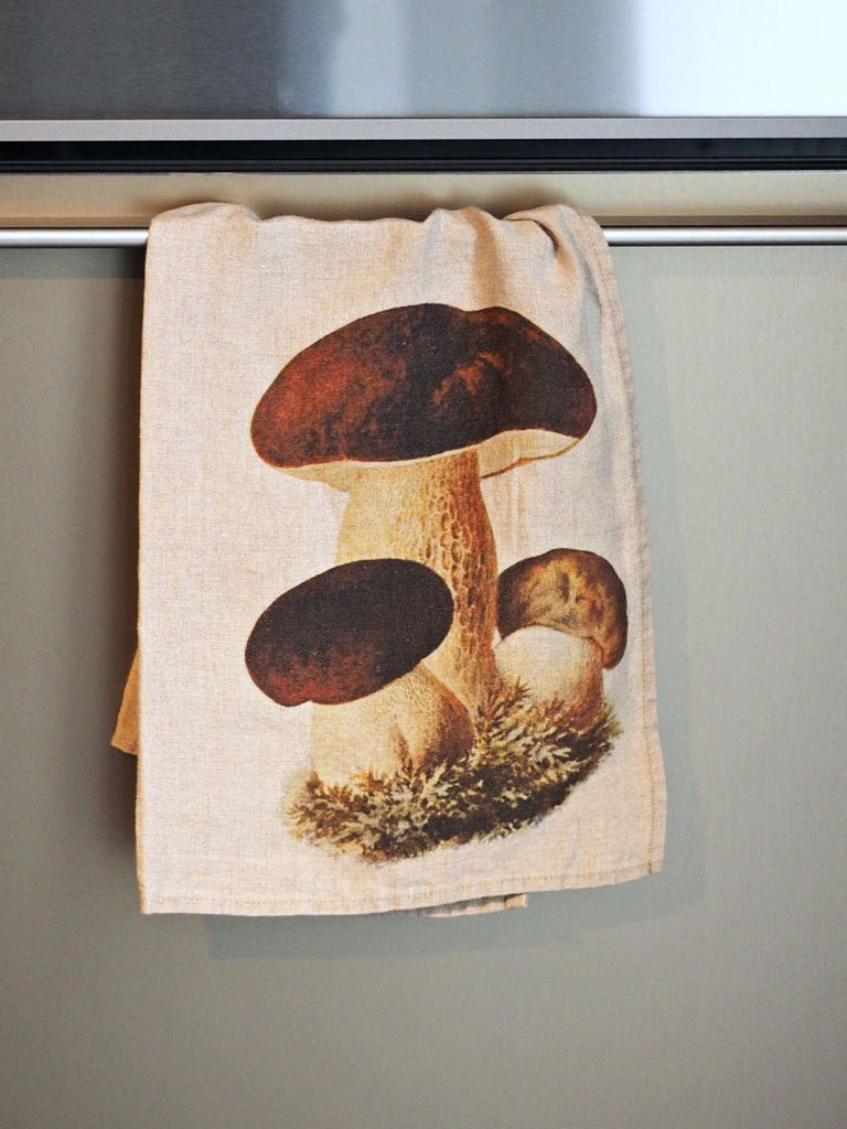 Linoroom Mushroom Tea Towels in Linen