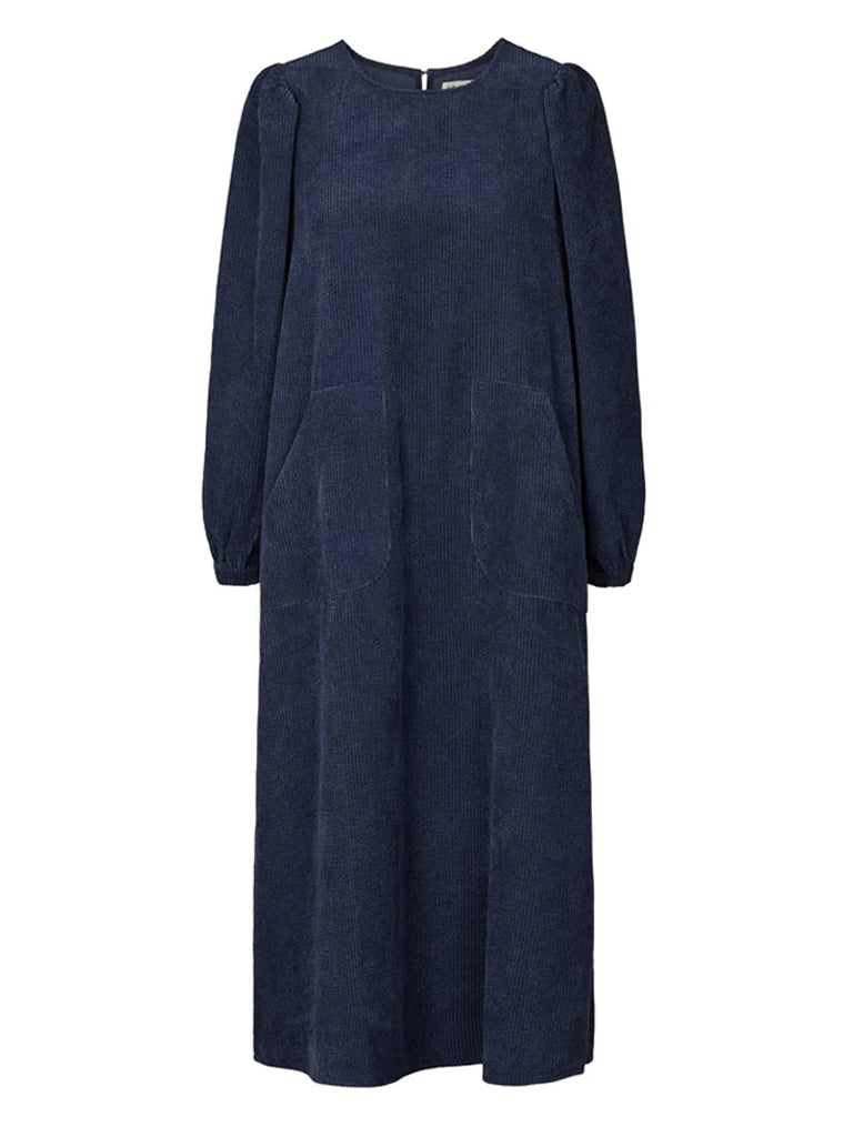 Lolly's Laundry Lucas Cord Dress in Dark Blue