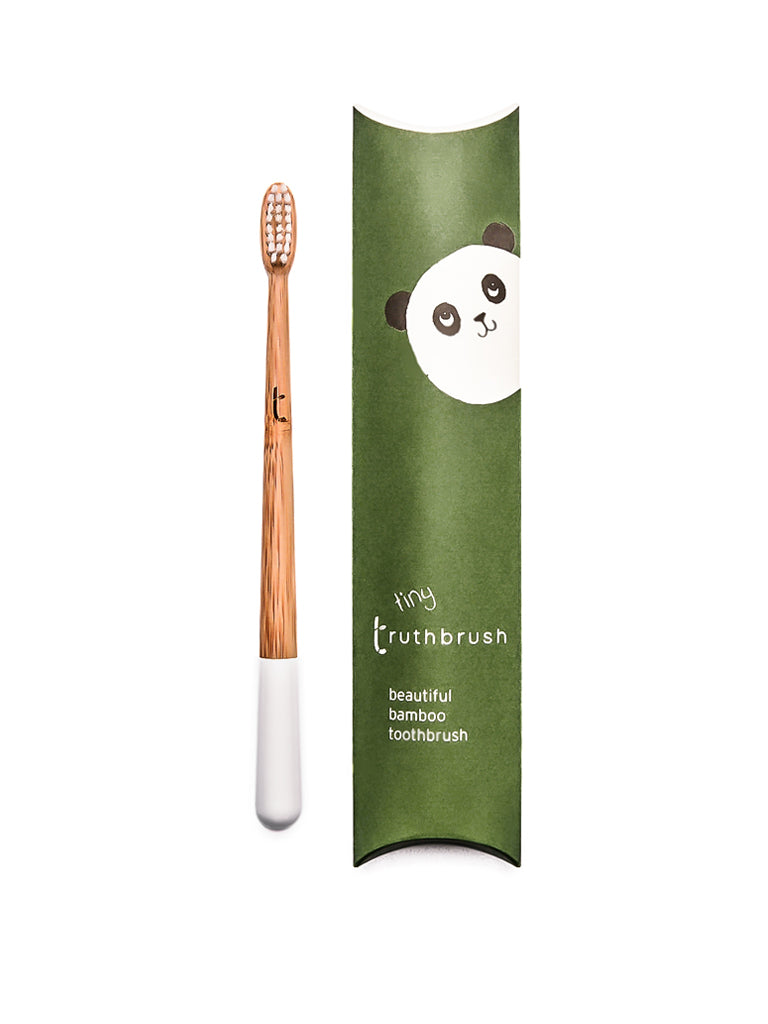Tiny Bamboo Toothbrush for Kids in Cloud White