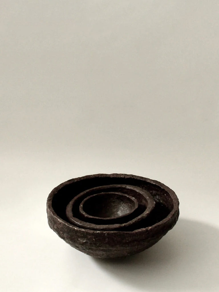Norstjerne Sustain Large Sculptural Bowl in Brown