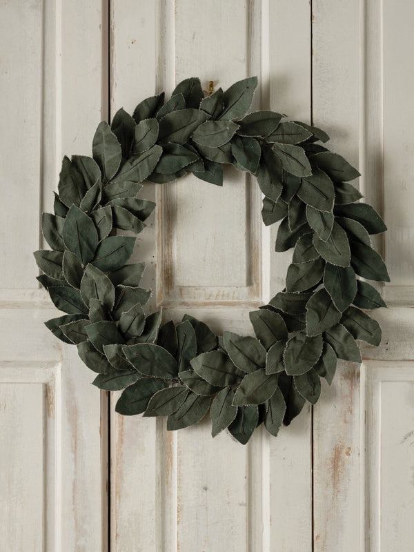 Olive Wreath in Green Canvas