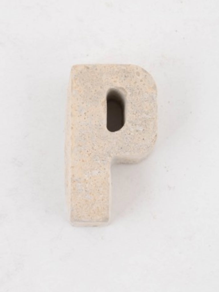 An Artful Life Concrete Letter in P