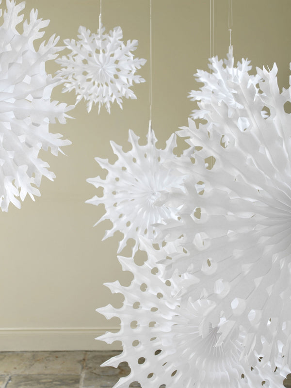 Regular Paper Snowflake in White