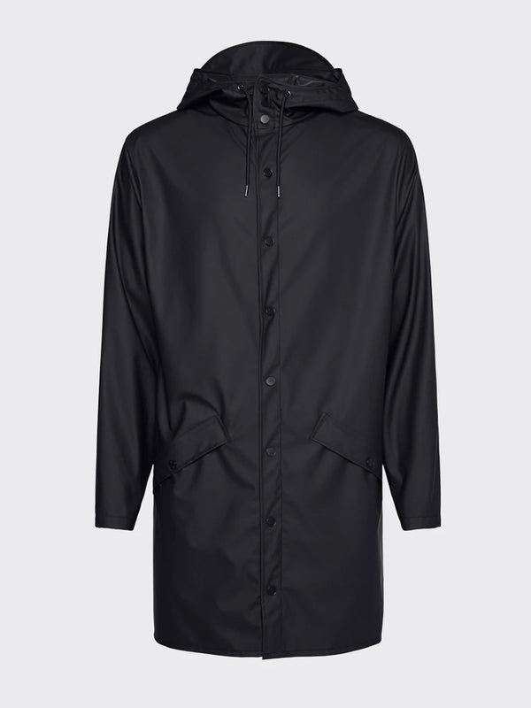 Rains Long Jacket in Black