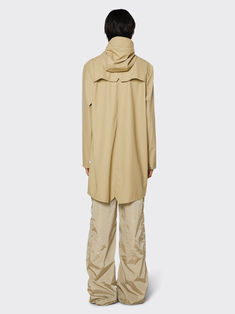 Rains Long Jacket in Sand