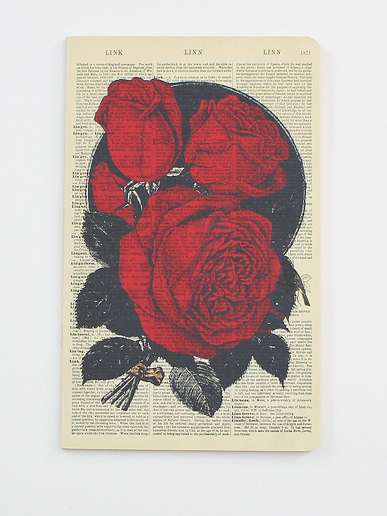 We Act Red Roses Dictionary Art Notebook