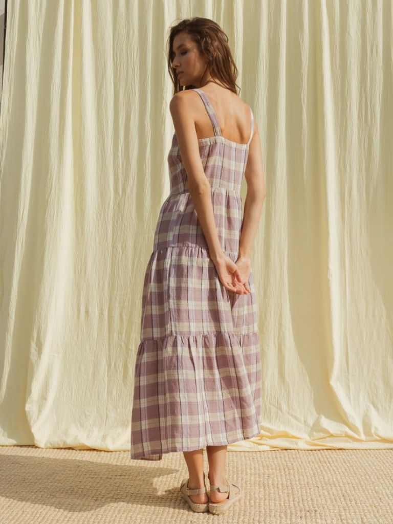 Indi & Cold Rustic Long Dress in Lila