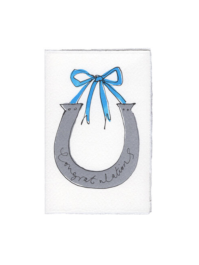 Scribble & Daub Horseshoe Card