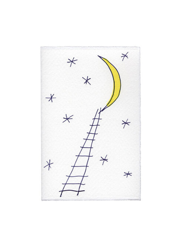 Scribble & Daub Moon & Stars Card