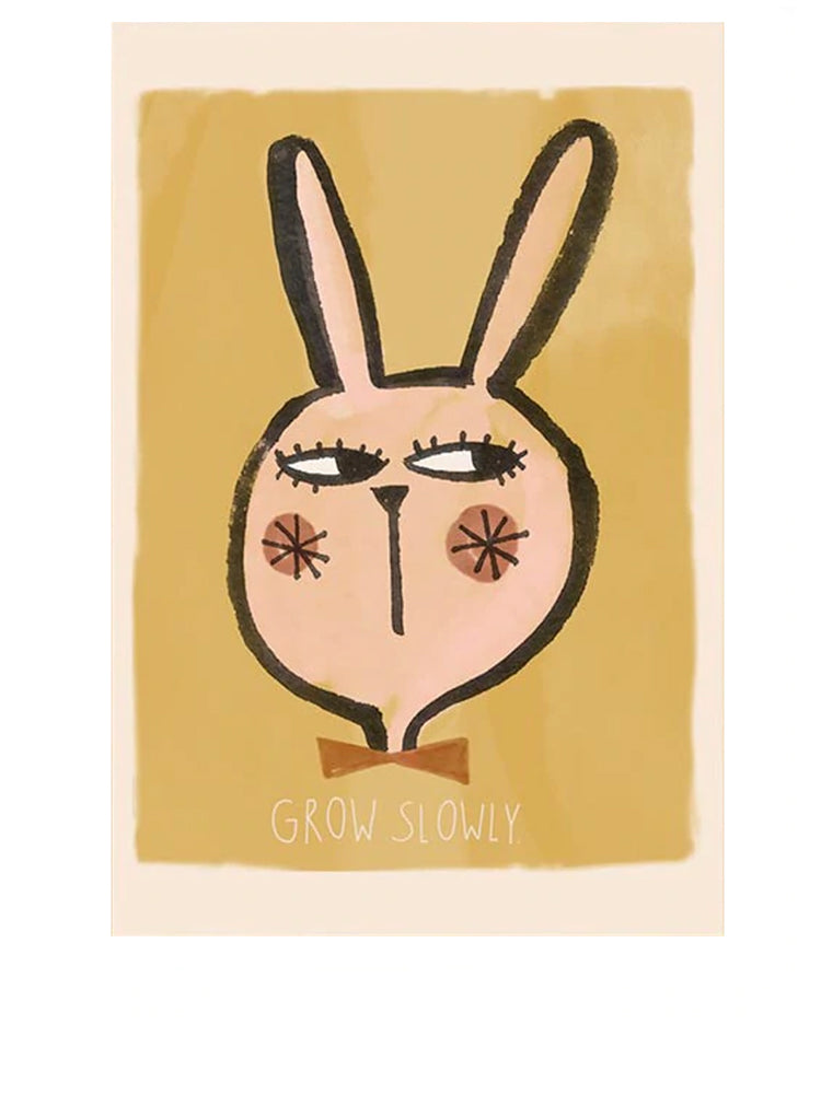 Studio Loco Rabbit Poster in Mustard