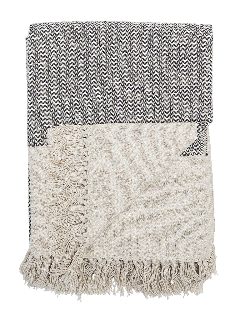 Bloomingville Recycled Cotton Throw in Grey