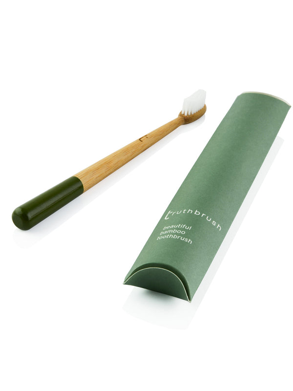 Bamboo Toothbrush in Moss Green