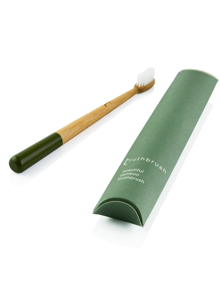 Bamboo Toothbrush in Moss Green