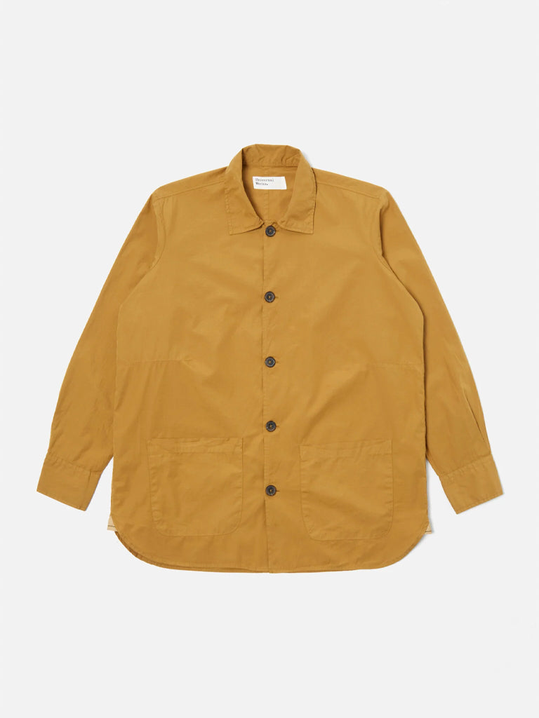 Universal Works Travail Shirt in Cumin Organic Fine Poplin