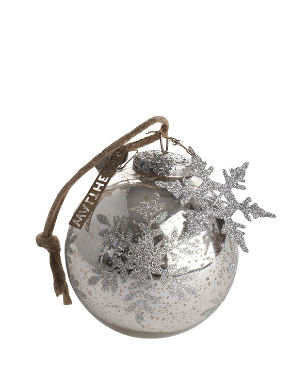 Walther & Co Snowflake Bauble in Silver