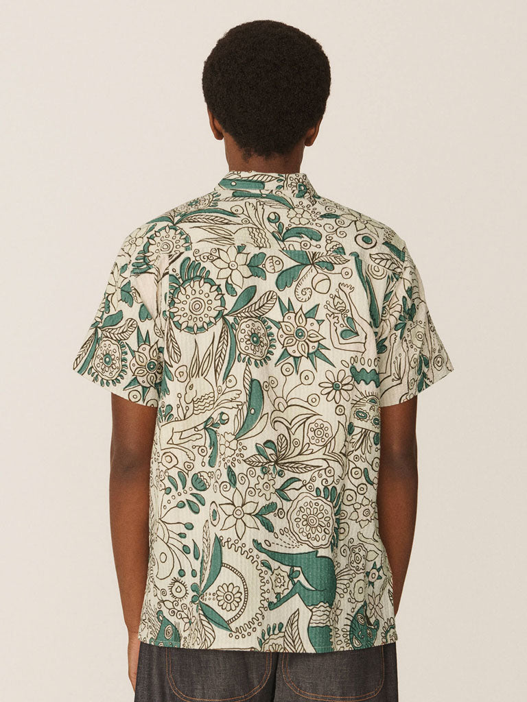 YMC Malick Animal Shirt in Multi