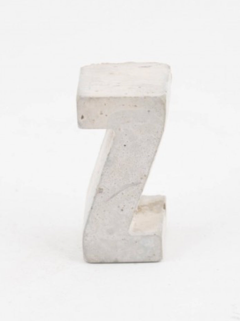 An Artful Life Concrete Letter Z