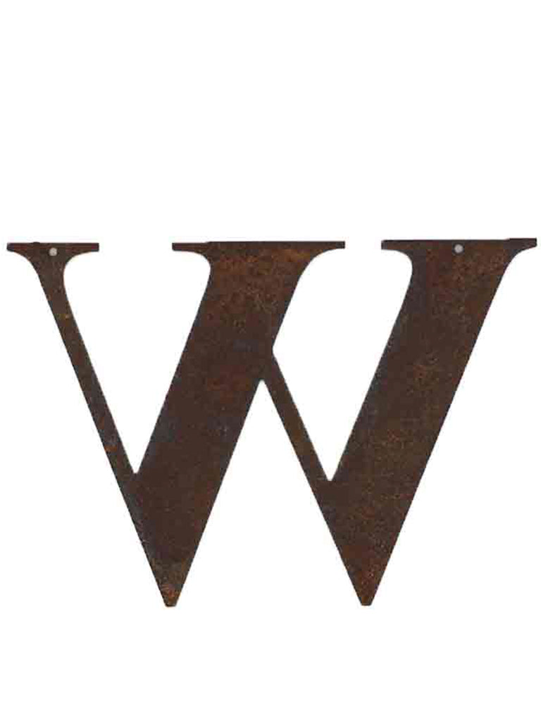 Re-found Objects Rusty Letters W